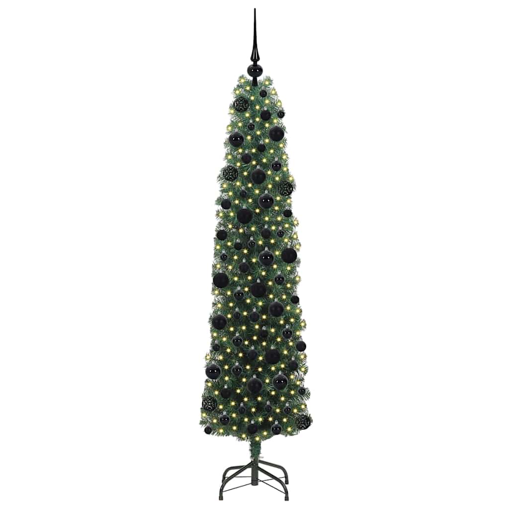 Konstgjord julgran Grön 180 cm PVC och stål och plast