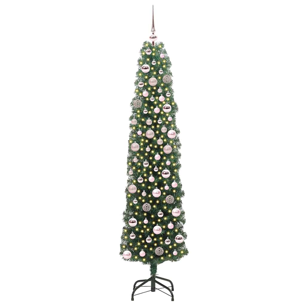 Konstgjord julgran Grön 180 cm PVC och stål och plast