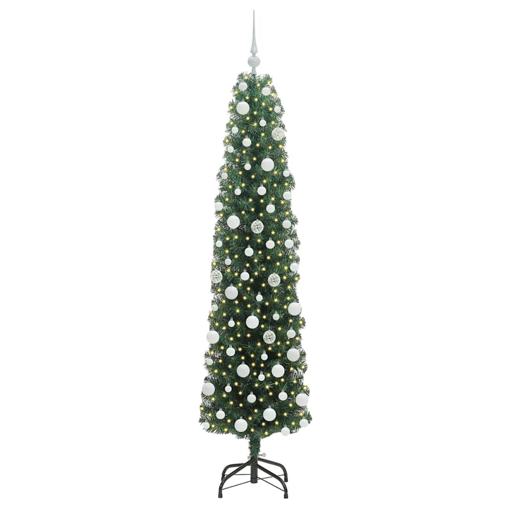 Konstgjord julgran Grön 180 cm PVC och stål och plast