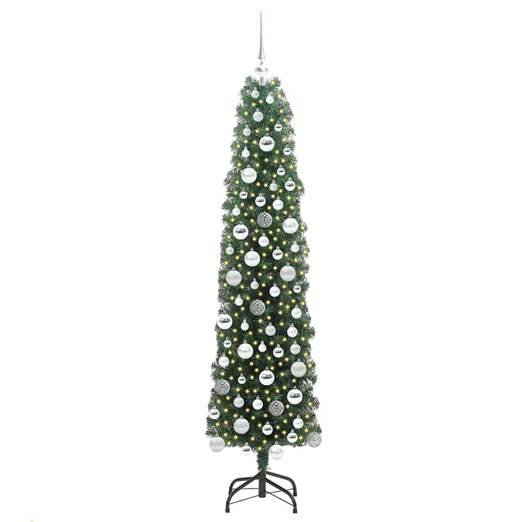Konstgjord julgran Grön 180 cm PVC och stål och plast