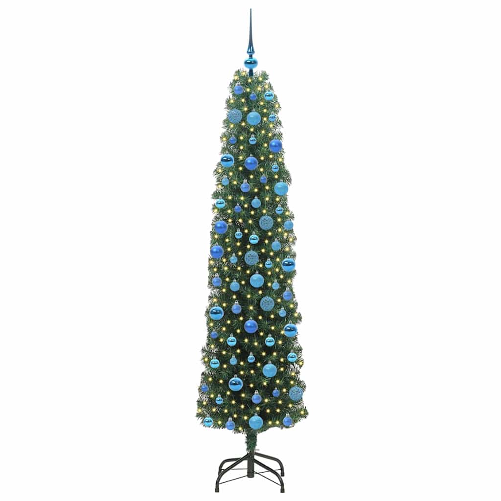 Konstgjord julgran Grön 180 cm PVC och stål och plast