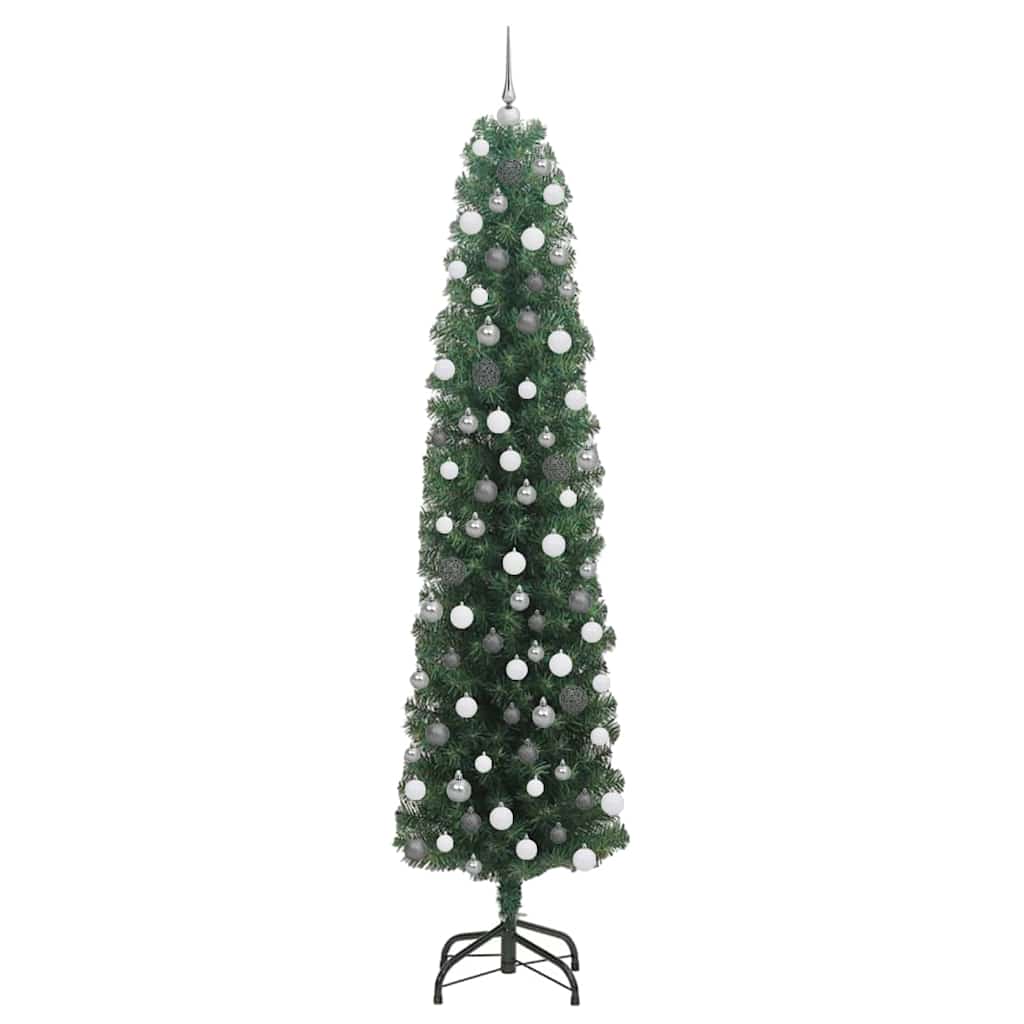 Konstgjord julgran Grön 210 cm PVC och stål och plast