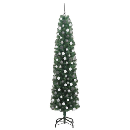 Konstgjord julgran Grön 210 cm PVC och stål och plast