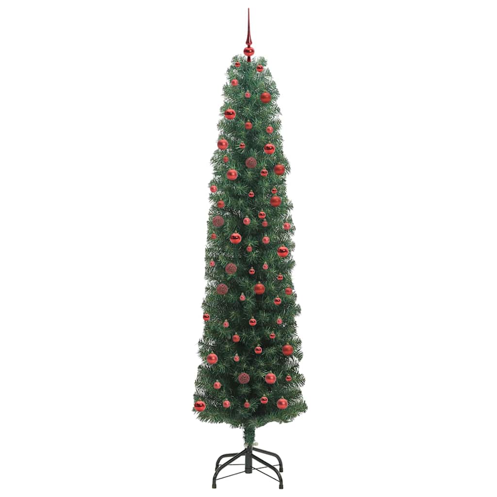 Konstgjord julgran Grön 210 cm PVC och stål och plast
