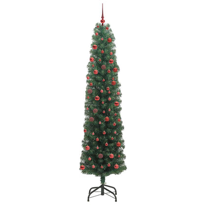 Konstgjord julgran Grön 210 cm PVC och stål och plast