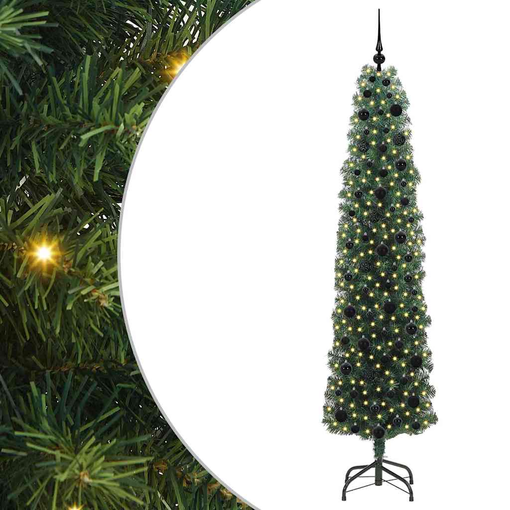 Konstgjord julgran Grön 210 cm PVC och stål och plast