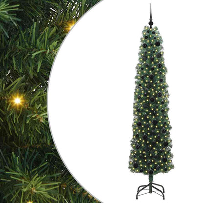 Konstgjord julgran Grön 210 cm PVC och stål och plast