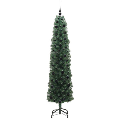Konstgjord julgran Grön 210 cm PVC och stål och plast