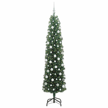 Konstgjord julgran Grön 210 cm PVC och stål och plast