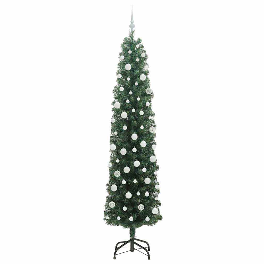 Konstgjord julgran Grön 210 cm PVC och stål och plast