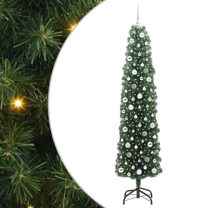Konstgjord julgran Grön 210 cm PVC och stål och plast
