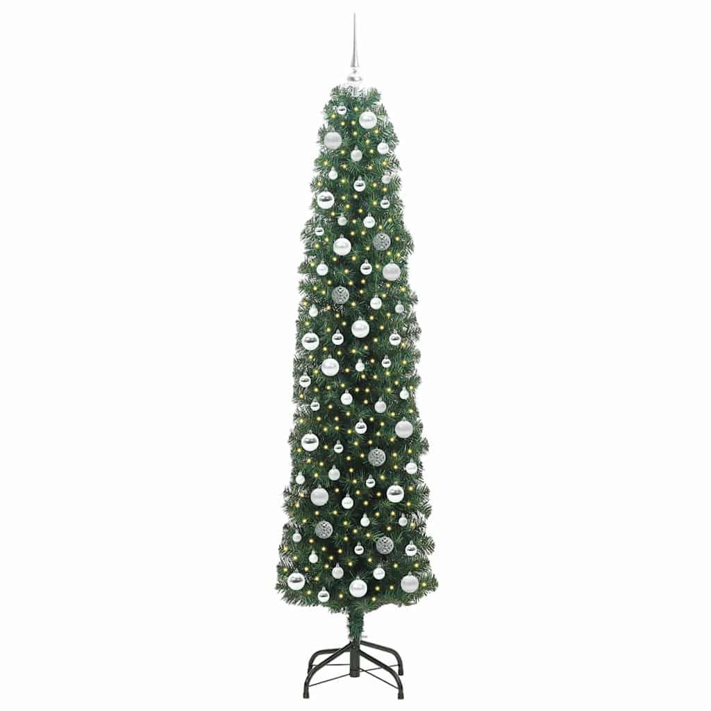 Konstgjord julgran Grön 210 cm PVC och stål och plast