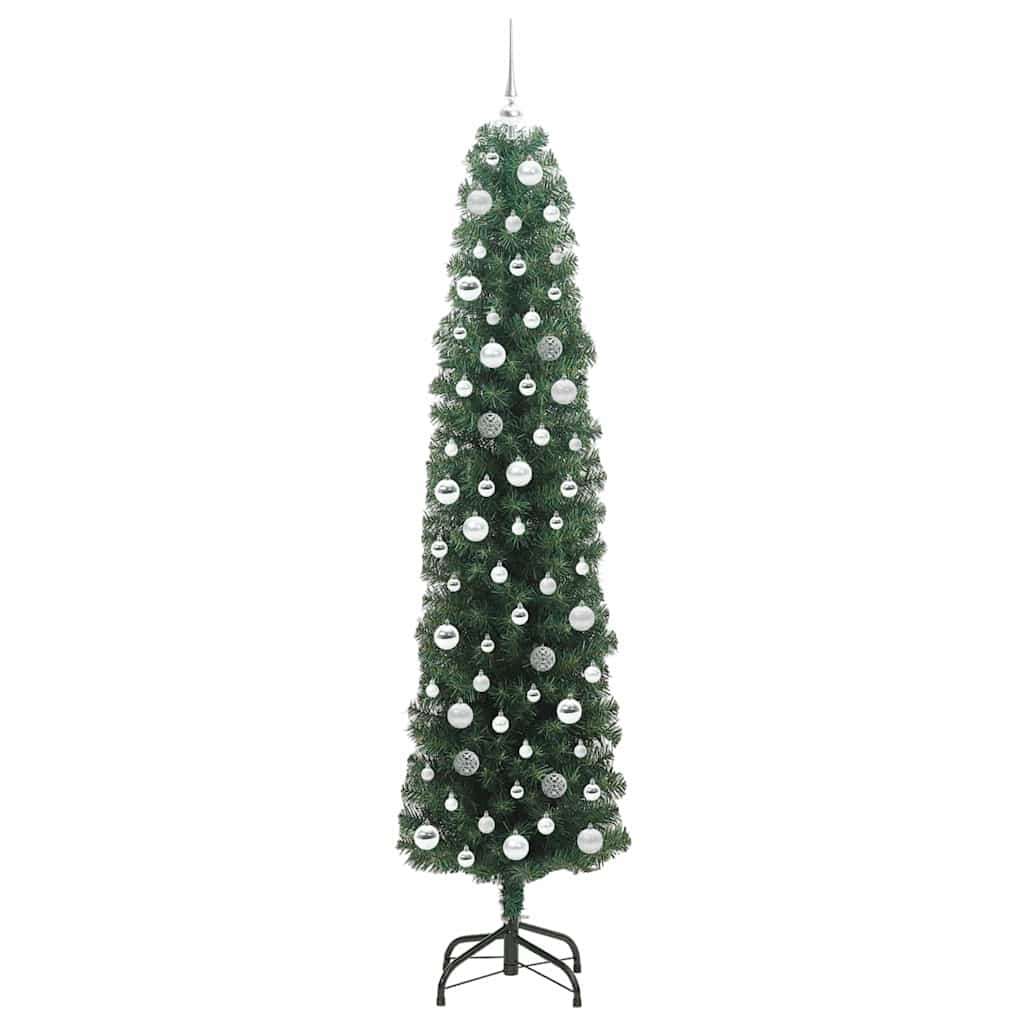 Konstgjord julgran Grön 210 cm PVC och stål och plast