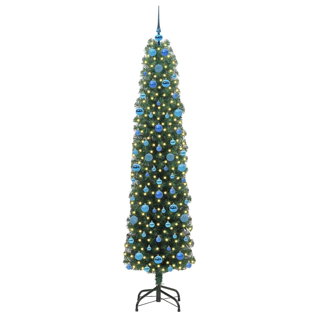 Konstgjord julgran Grön 210 cm PVC och stål och plast