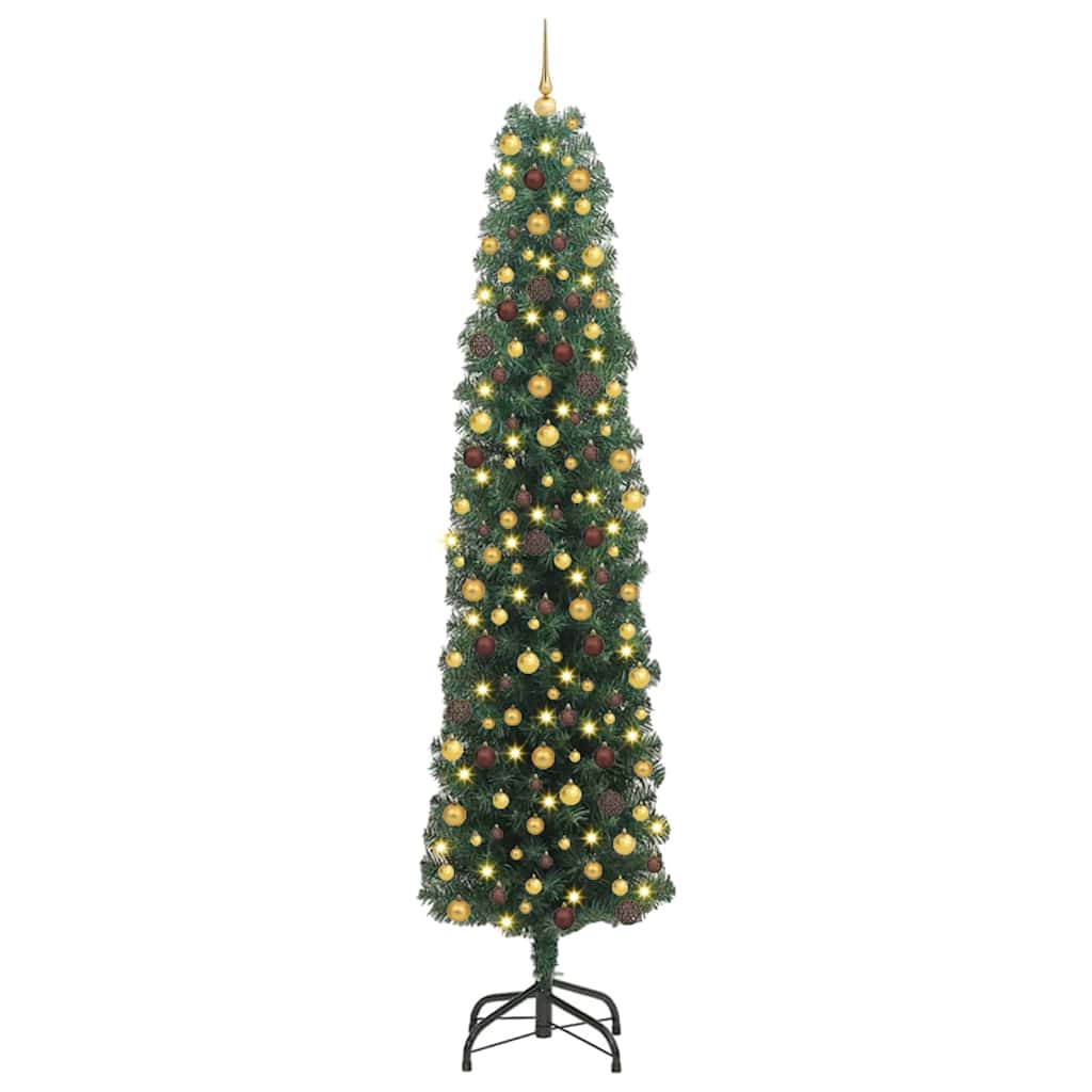 Konstgjord julgran Grön 240 cm PVC och stål och plast