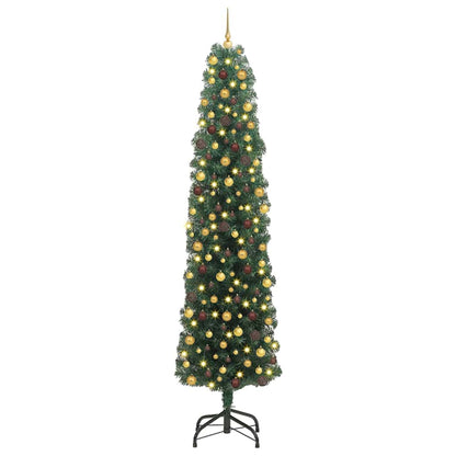 Konstgjord julgran Grön 240 cm PVC och stål och plast