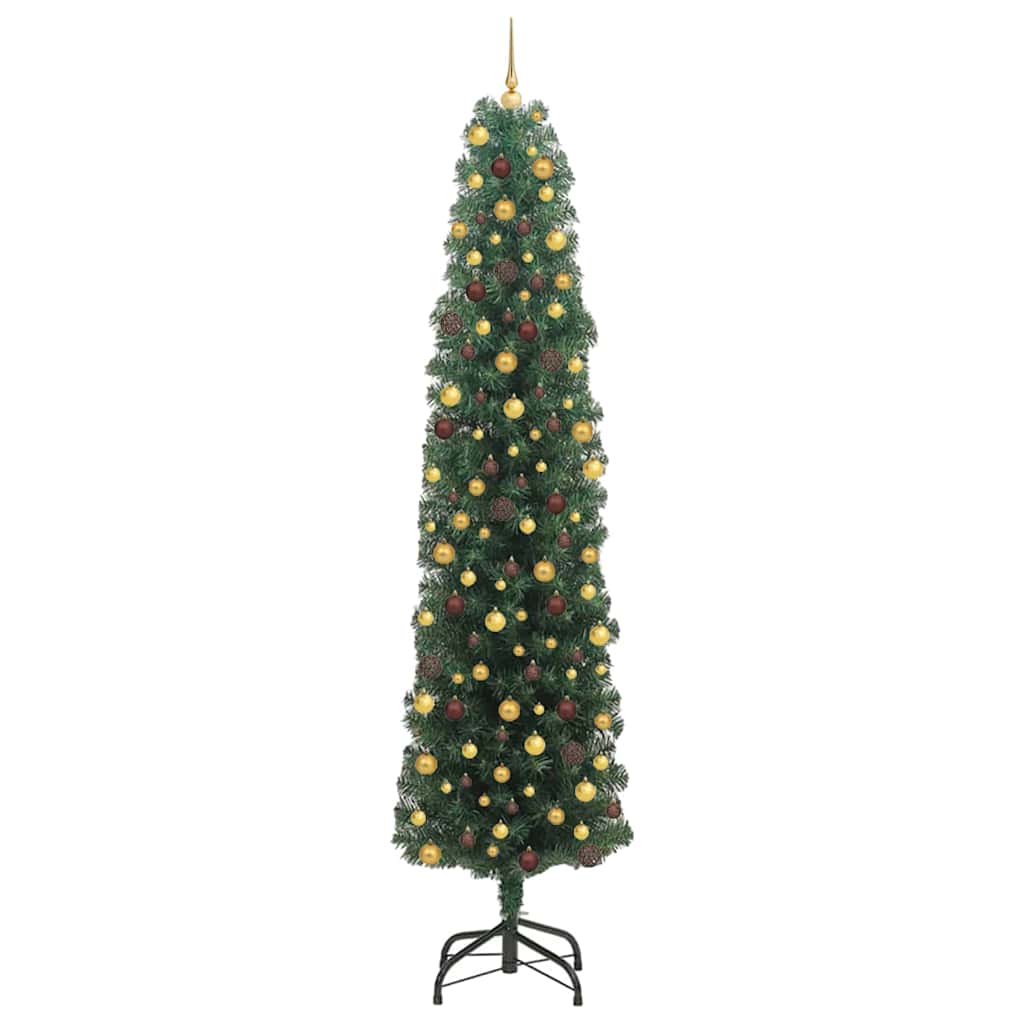 Konstgjord julgran Grön 240 cm PVC och stål och plast