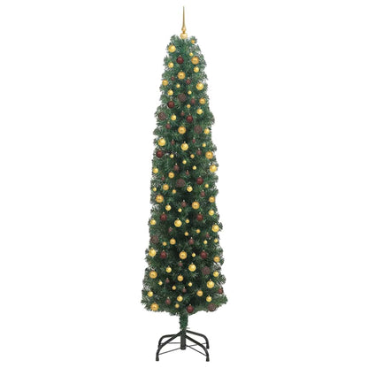Konstgjord julgran Grön 240 cm PVC och stål och plast