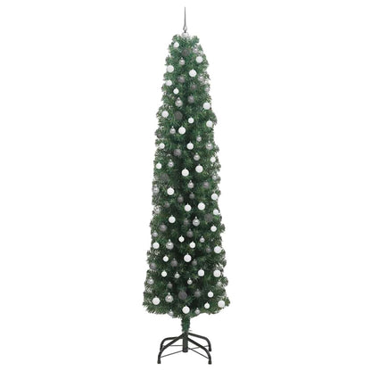 Konstgjord julgran Grön 240 cm PVC och stål och plast