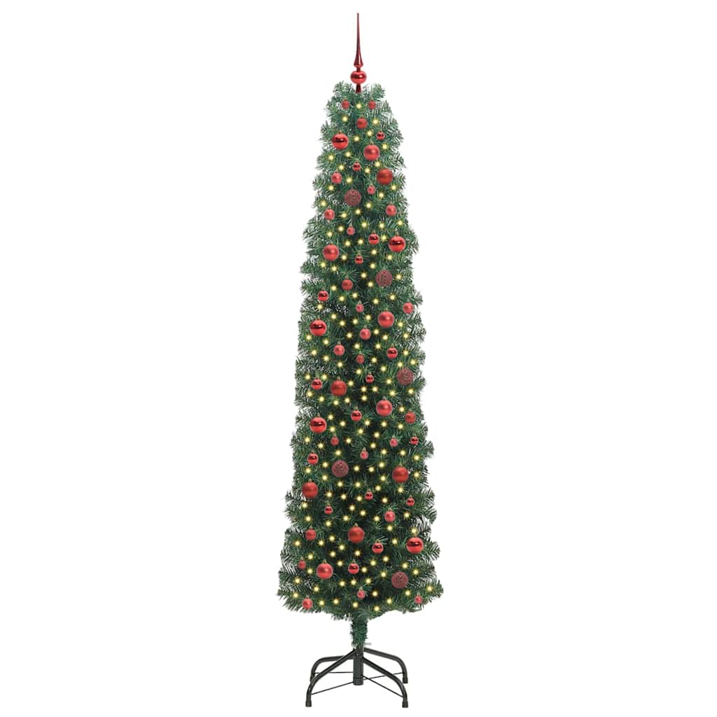 Konstgjord julgran Grön 240 cm PVC och stål och plast