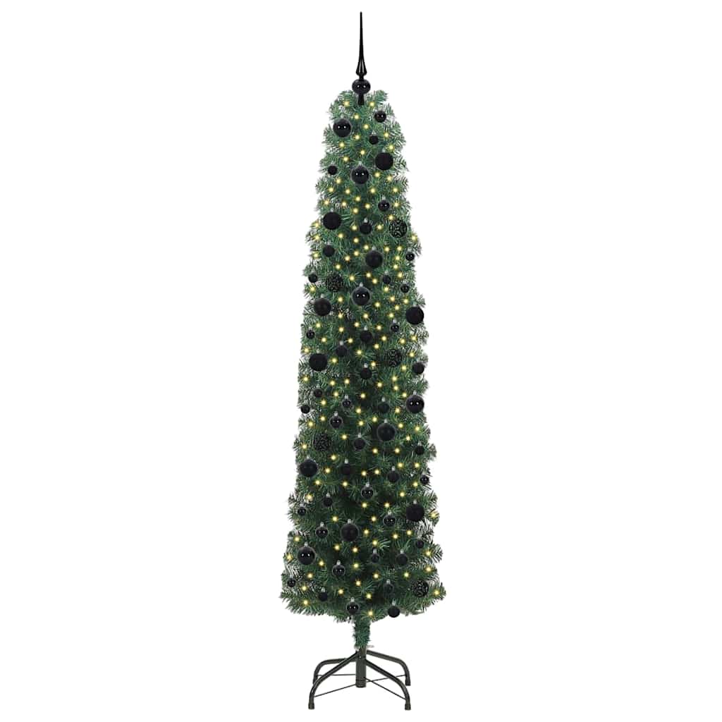 Konstgjord julgran Grön 240 cm PVC och stål och plast