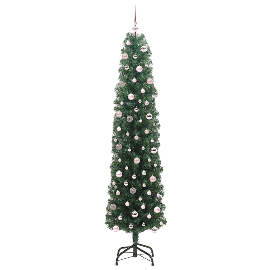 Konstgjord julgran Grön 240 cm PVC och stål och plast
