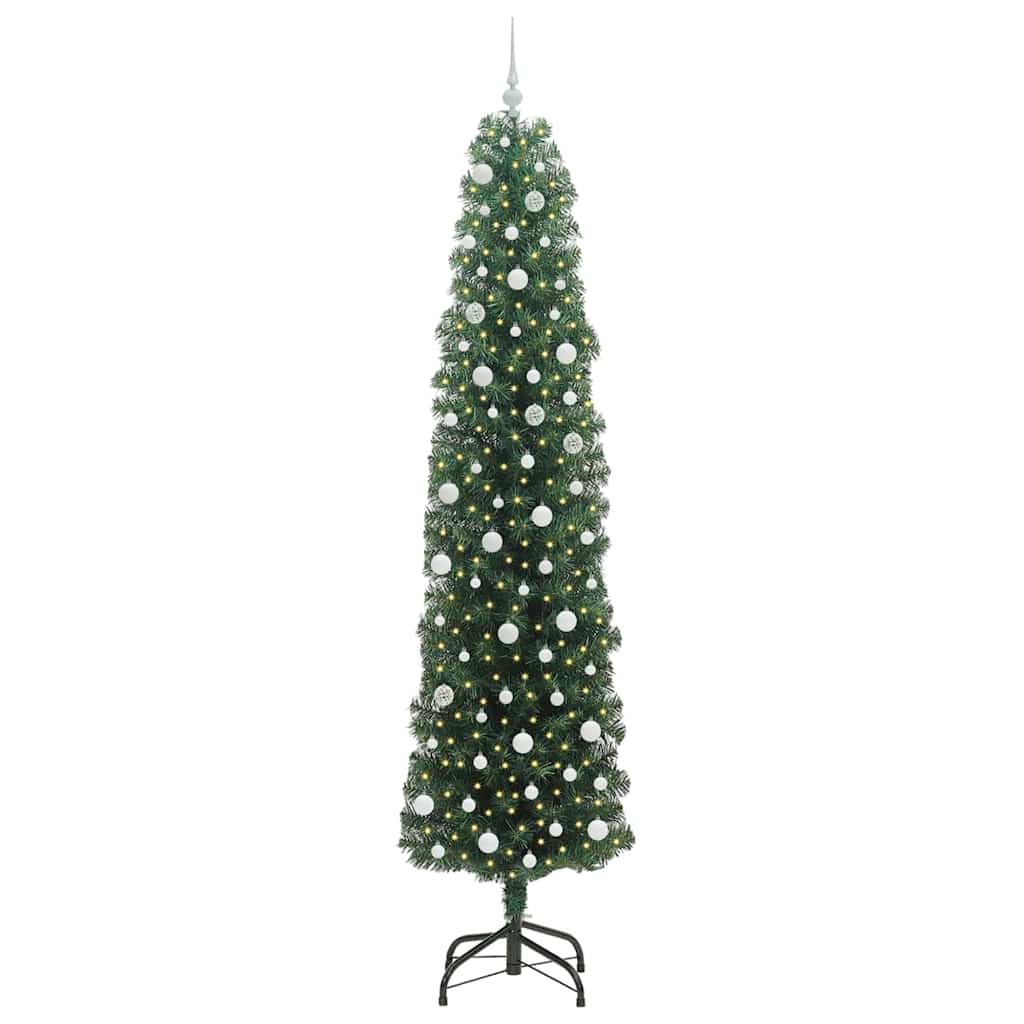 Konstgjord julgran Grön 240 cm PVC och stål och plast