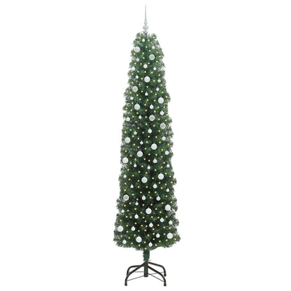 Konstgjord julgran Grön 240 cm PVC och stål och plast