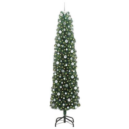 Konstgjord julgran Grön 240 cm PVC och stål och plast