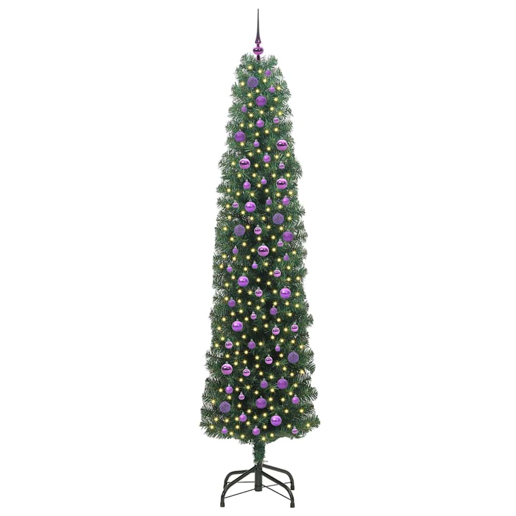 Konstgjord julgran Grön 240 cm PVC och stål och plast