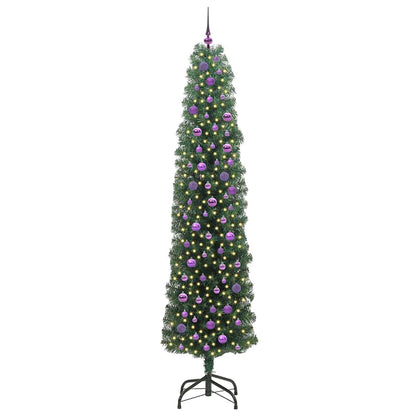 Konstgjord julgran Grön 240 cm PVC och stål och plast