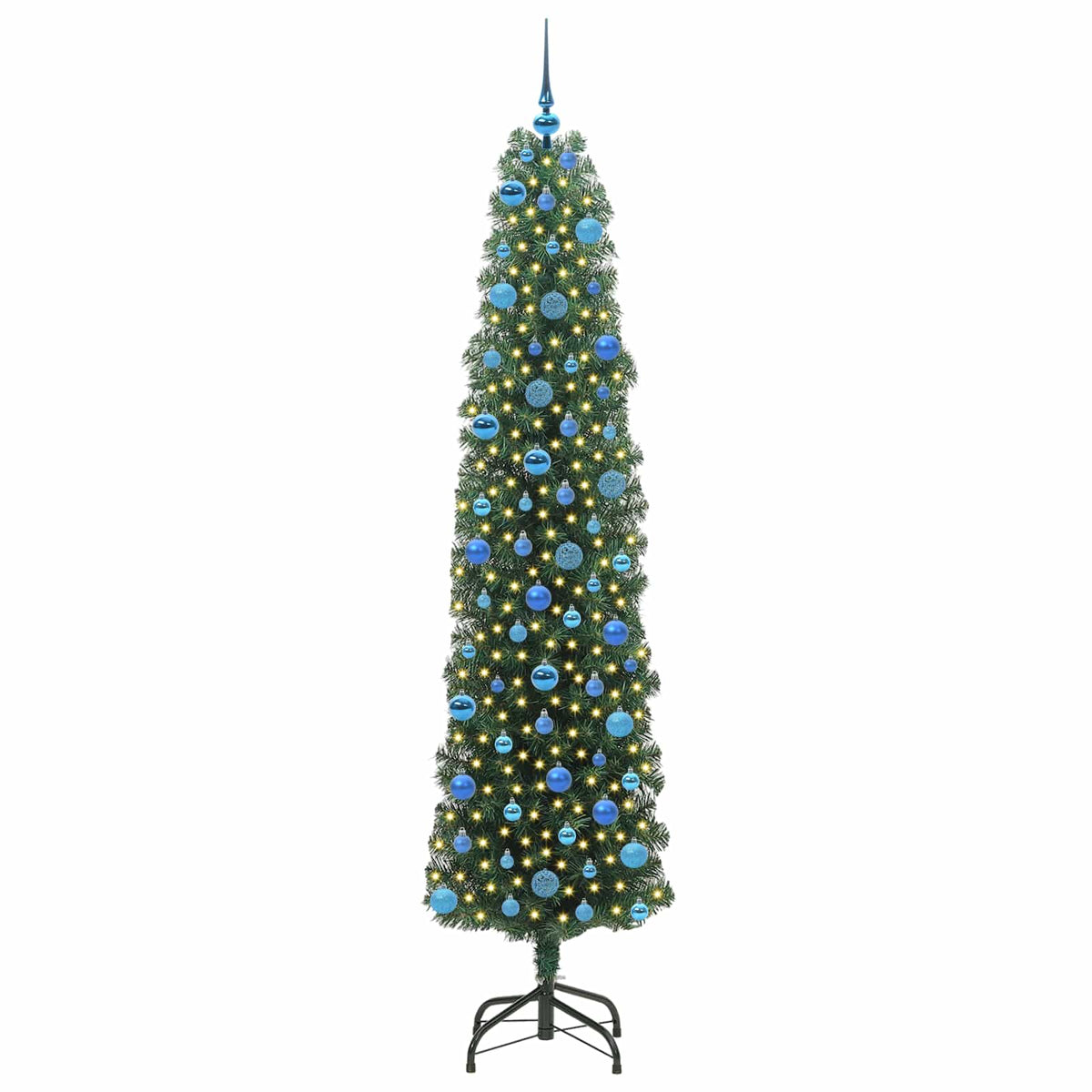 Konstgjord julgran Grön 240 cm PVC och stål och plast