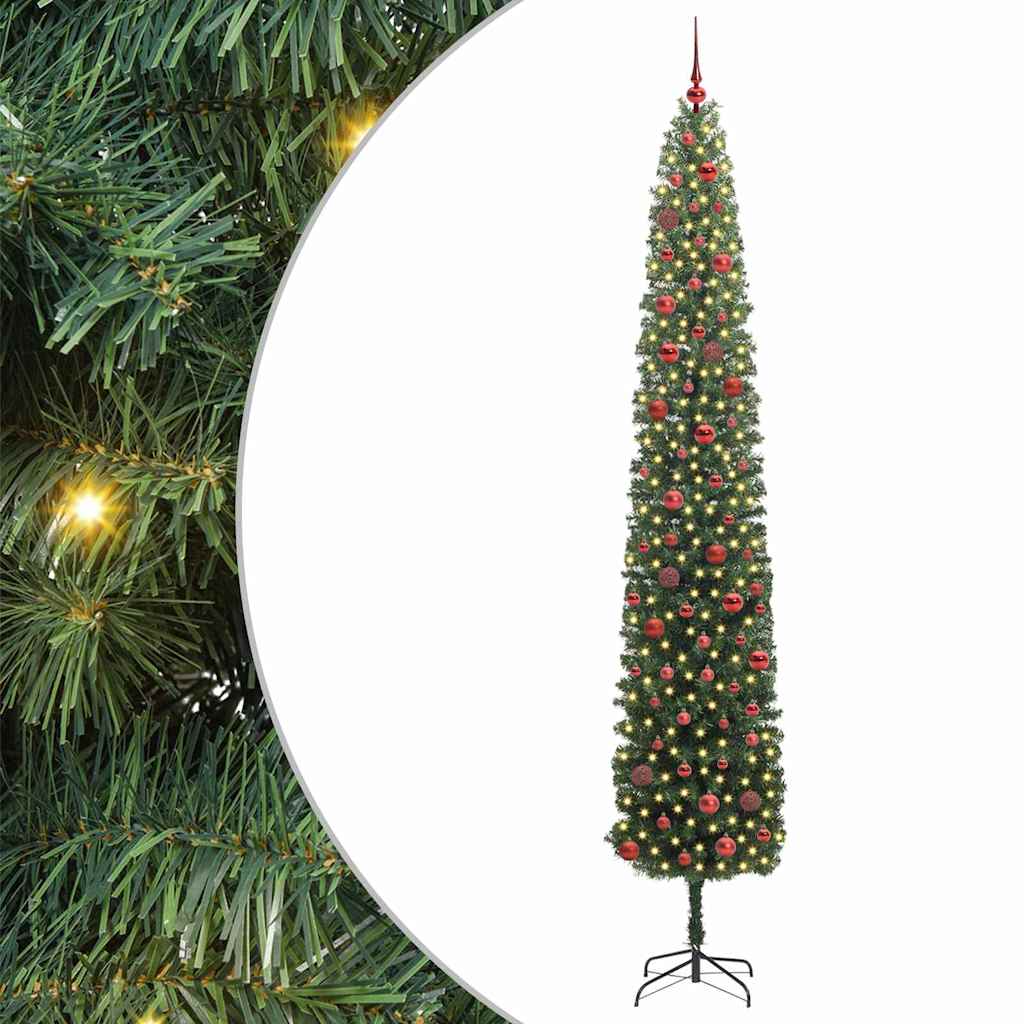 Konstgjord julgran Grön 270 cm PVC och stål och plast