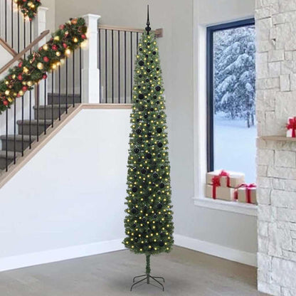 Konstgjord julgran Grön 270 cm PVC och stål och plast