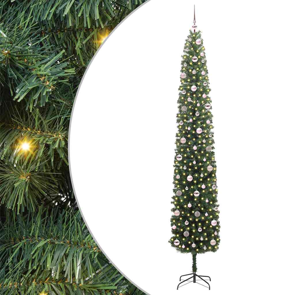 Konstgjord julgran Grön 270 cm PVC och stål och plast