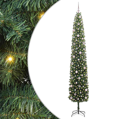 Konstgjord julgran Grön 270 cm PVC och stål och plast