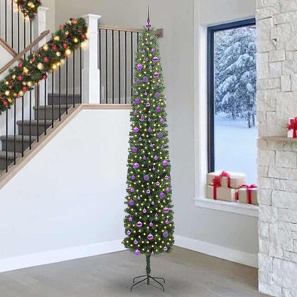 Konstgjord julgran Grön 270 cm PVC och stål och plast