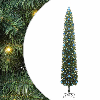 Konstgjord julgran Grön 270 cm PVC och stål och plast