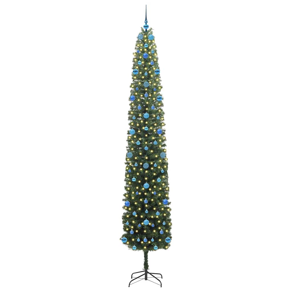 Konstgjord julgran Grön 270 cm PVC och stål och plast