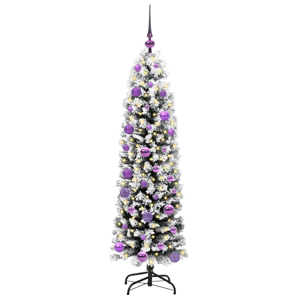 Konstgjord julgran Grön 150 cm PVC och stål och plast