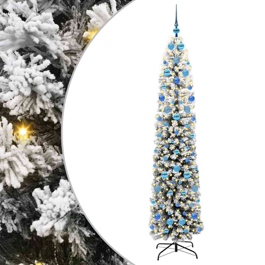 Konstgjord julgran Grön 210 cm PVC och stål och plast