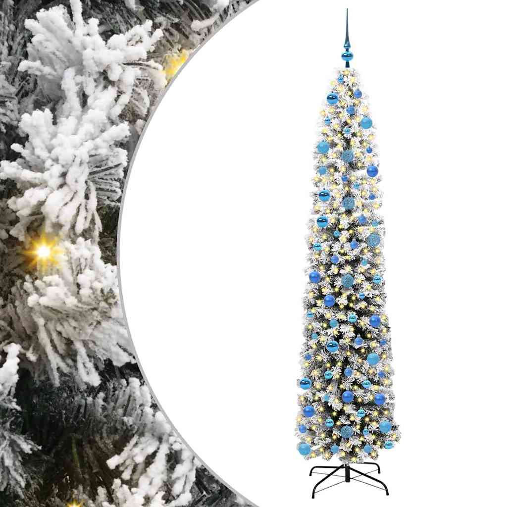 Konstgjord julgran Grön 240 cm PVC och stål och plast