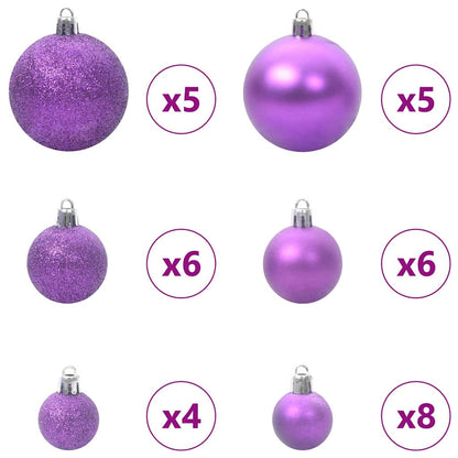 Konstgjord julgran Grön och vit 150 cm PVC och Metall och Plast