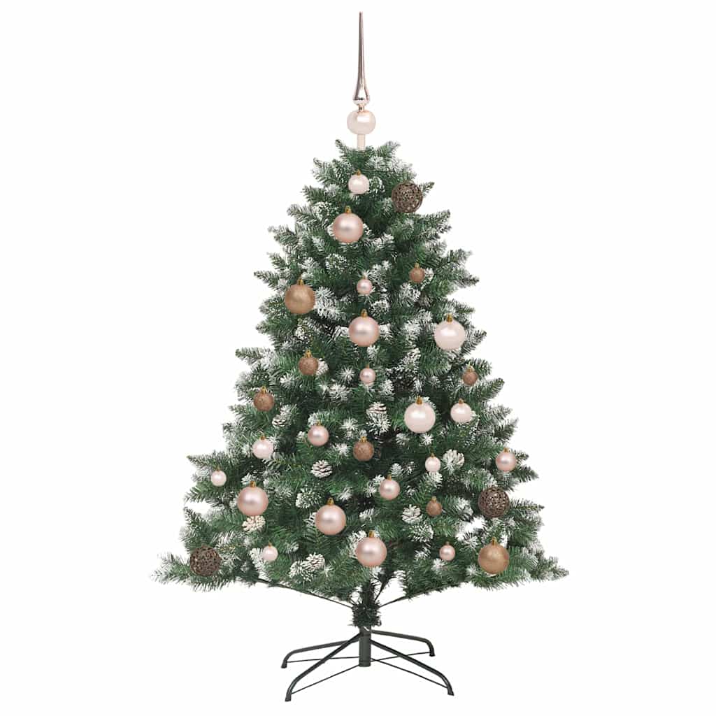 Konstgjord julgran Grön 120 cm PVC och Plast och Stål