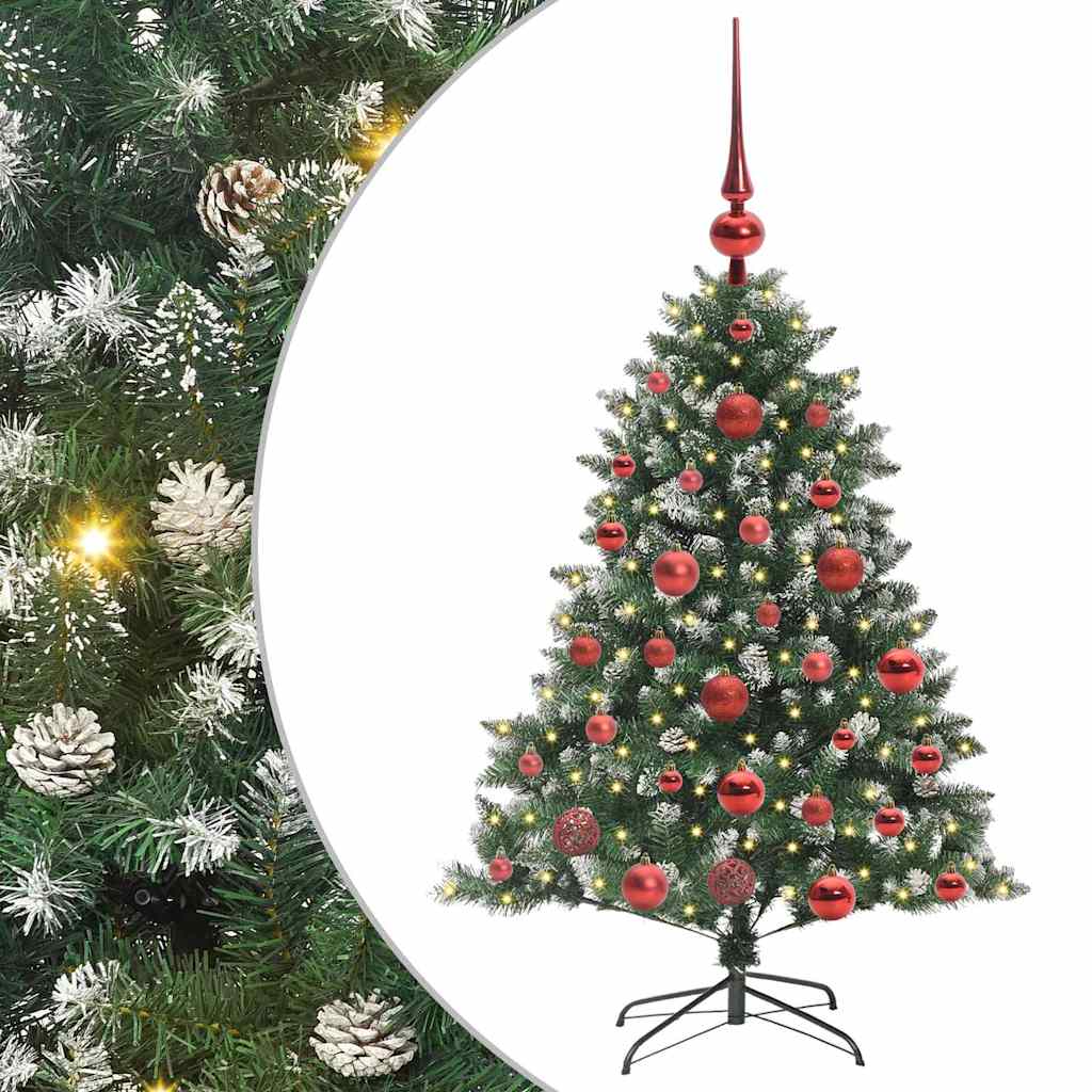 Konstgjord julgran Grön 120 cm PVC och Plast och Stål