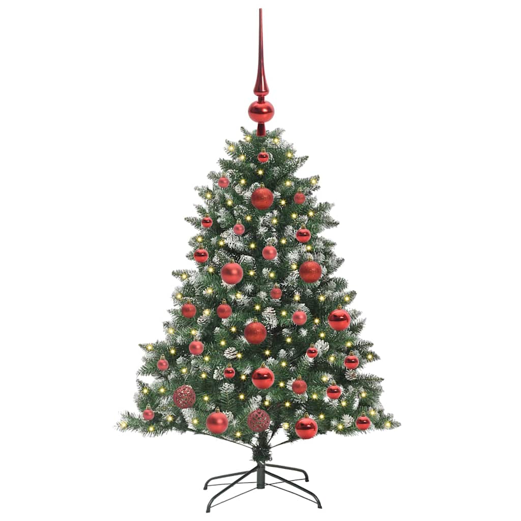 Konstgjord julgran Grön 120 cm PVC och Plast och Stål