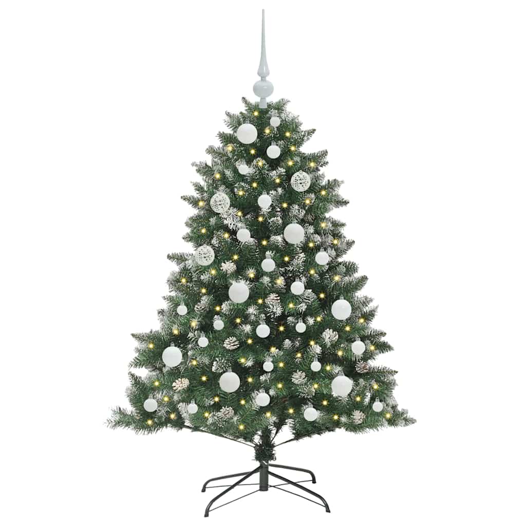 Konstgjord julgran Grön 120 cm PVC och Plast och Stål