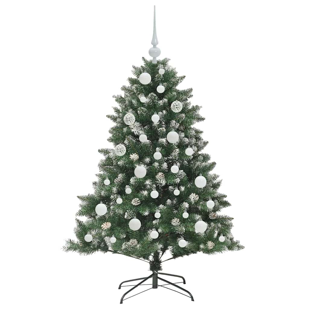 Konstgjord julgran Grön 120 cm PVC och Plast och Stål