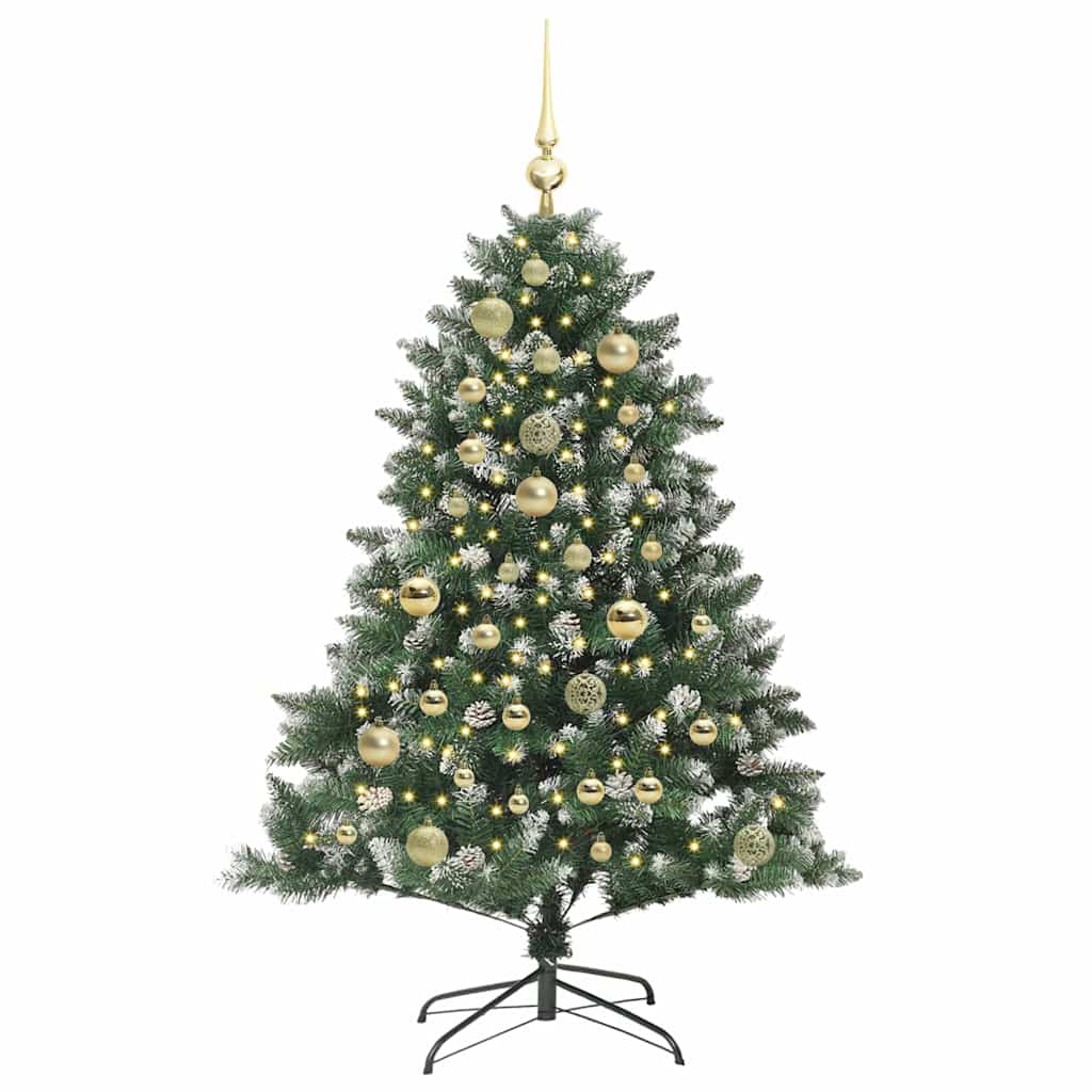 Konstgjord julgran Grön 120 cm PVC och Plast och Stål
