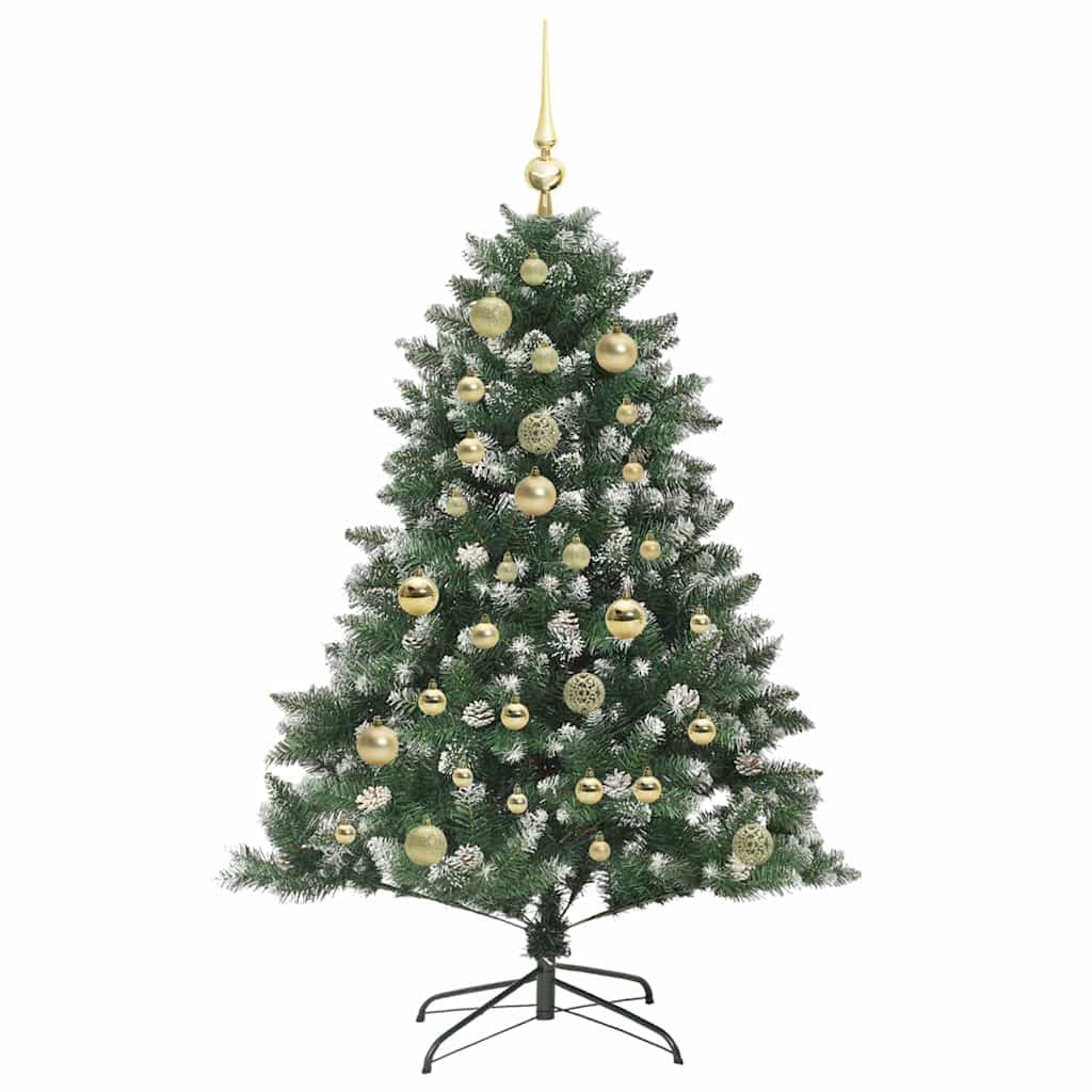 Konstgjord julgran Grön 120 cm PVC och Plast och Stål
